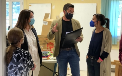 Farrés, Molina i Valenzuela, a la nova seu de la Hermandad/ David Palacio